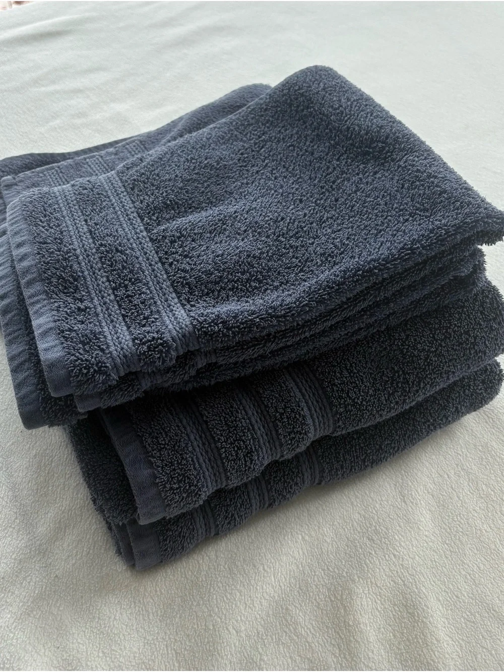 Tommy Bahama Set of 4 100% Cotton Bath and Hand Towels Navy Blue